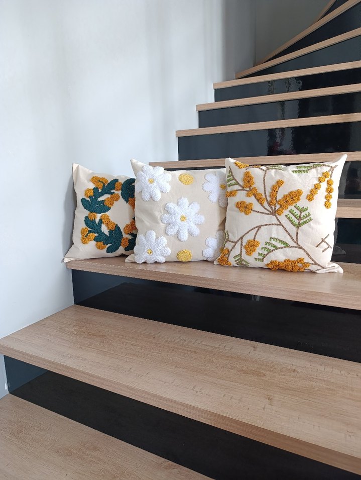 punch Nakışlı Bohem Dekoratif Yastık Kılıfı - Görsel 5