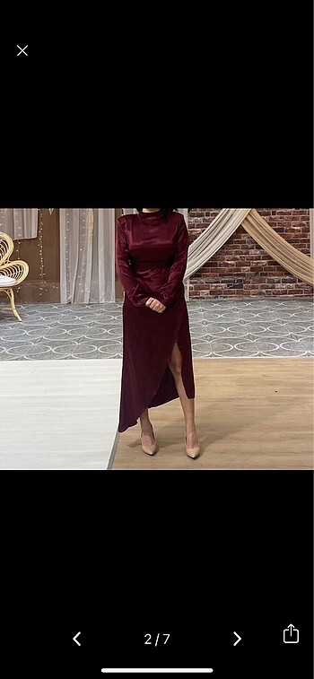 BSL FASHION Saten elbise