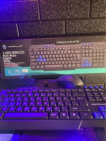 Kablosuz klavye mouse sıfır garantili