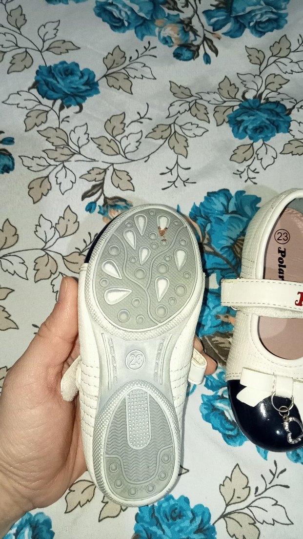 Kız Çocuk Beyaz Velcro Bantlı babet - Görsel 2