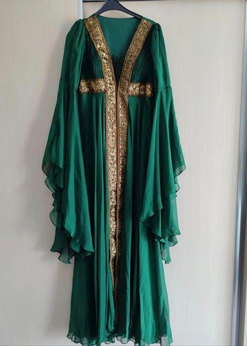 Zümrüt Yeşili Nakışlı Kına Elbisesi - Görsel 3