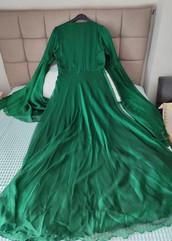 Zümrüt Yeşili Nakışlı Kına Elbisesi - Görsel 2