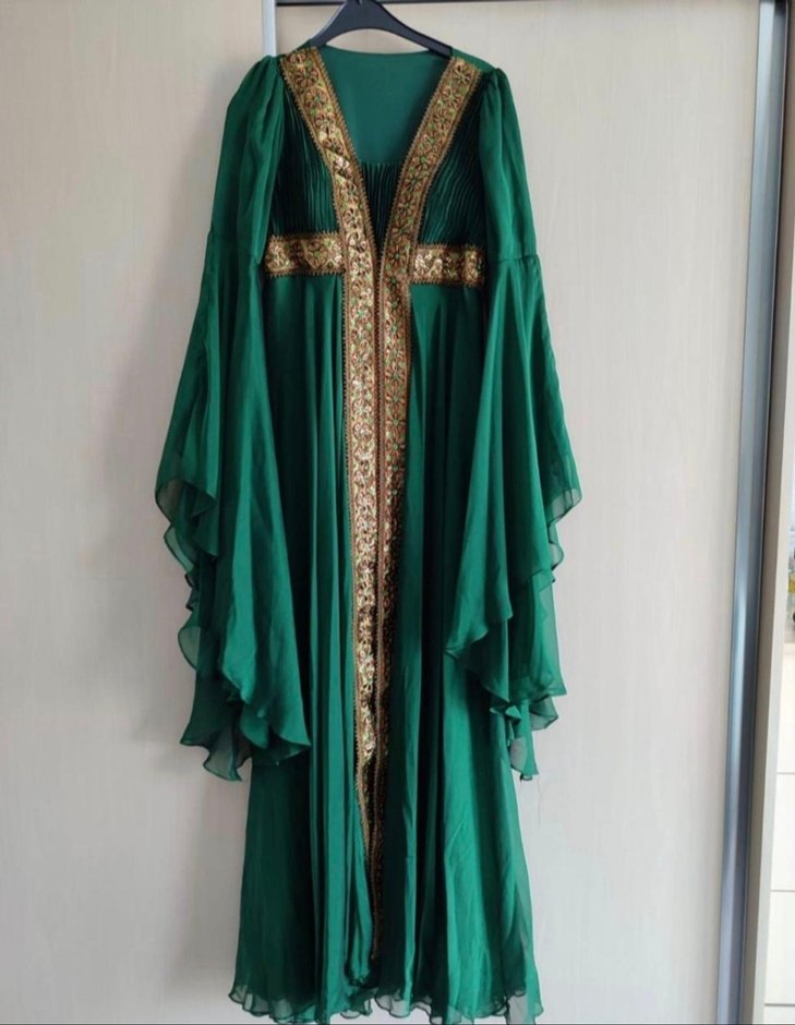 Zümrüt Yeşili Nakışlı Kına Elbisesi - Görsel 3