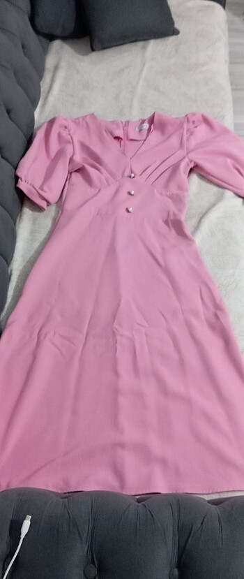 Trendyol & Milla Açık pembe önü düğmeli elbise