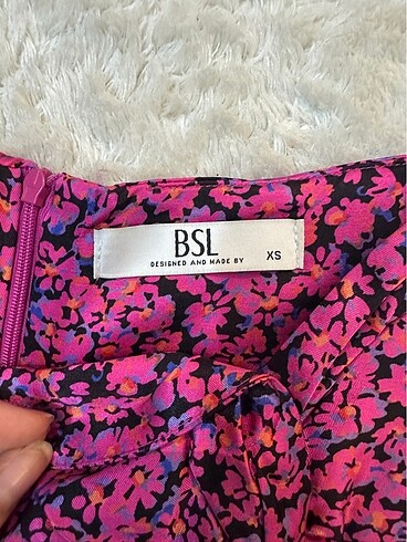 BSL FASHION BSL saten çiçekli etek