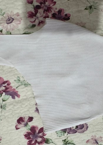 BSL Beyaz Fitilli tek omuz crop
