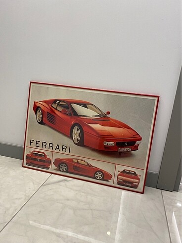 Cam Çerçeveli Puzzle Ferrari Tablo
