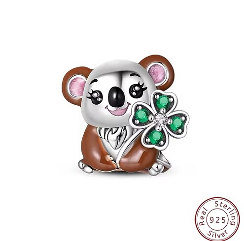 925 Ayar Gümüş Sevimli Koala Charm