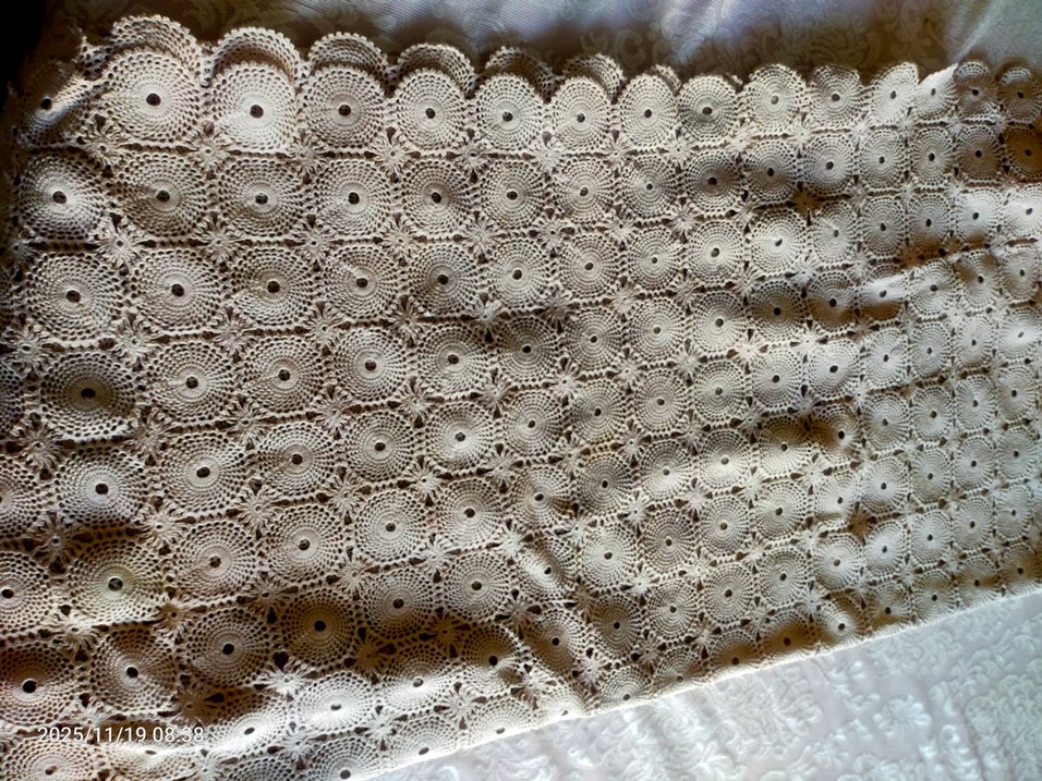 Bohem Örgü Dantel Masa Örtüsü - Görsel 3