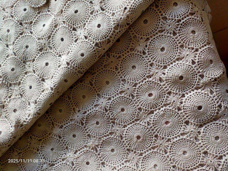 Bohem Örgü Dantel Masa Örtüsü - Görsel 2