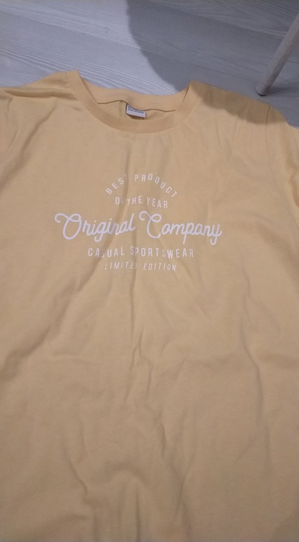 Sarı Baskılı Oversize Tişört - Görsel 2