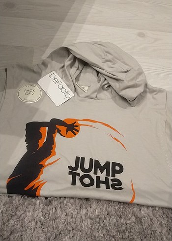 Gri Baskılı Spor Tişör - Görsel 2