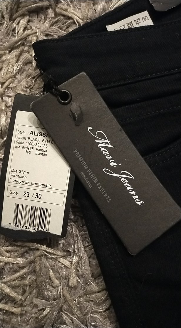 Siyah Dar Kesim Kadın Kot Pantolon kullanılmadı dar geldi - Görsel 3