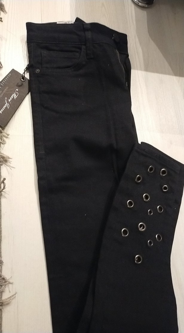 Siyah Dar Kesim Kadın Kot Pantolon kullanılmadı dar geldi - Görsel 2