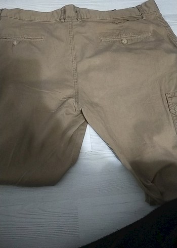 Bej Keten kargo pantolon - Görsel 4