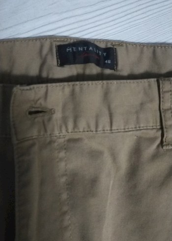 Bej Keten kargo pantolon - Görsel 2