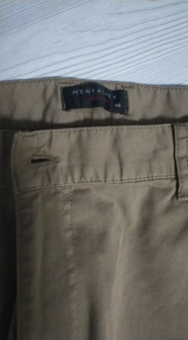 Bej Keten kargo pantolon - Görsel 2