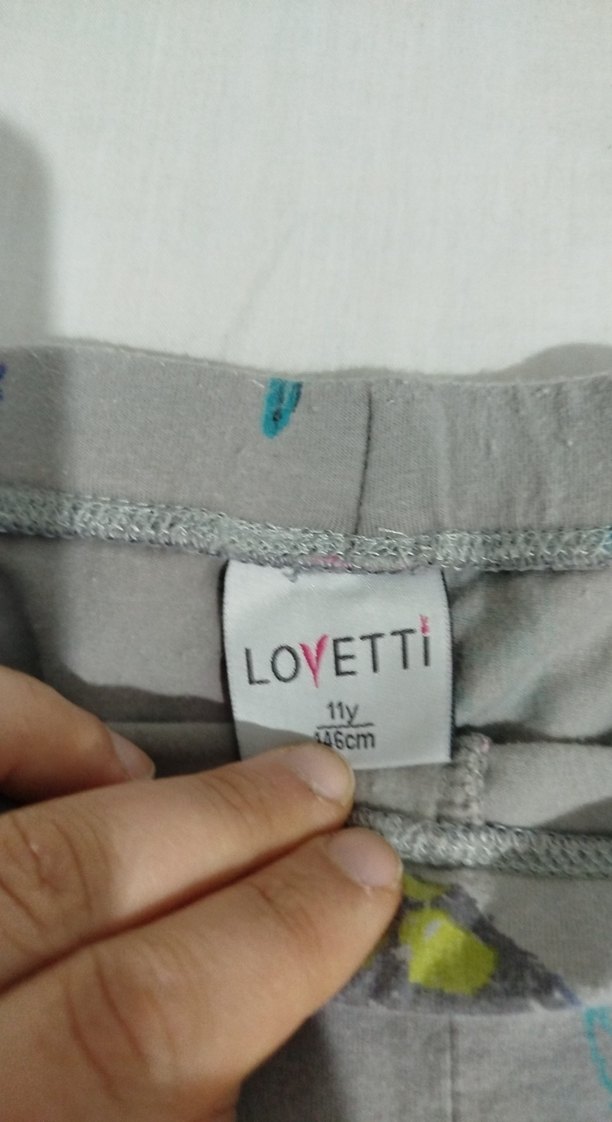 Baskılı Gri Kız Tayt Elastik Bel - Görsel 2