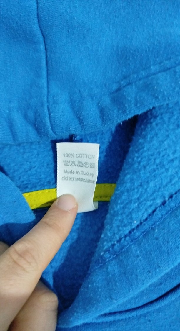 Erkek Kapüşonlu Mavi NASA Sweatshirt - Görsel 3