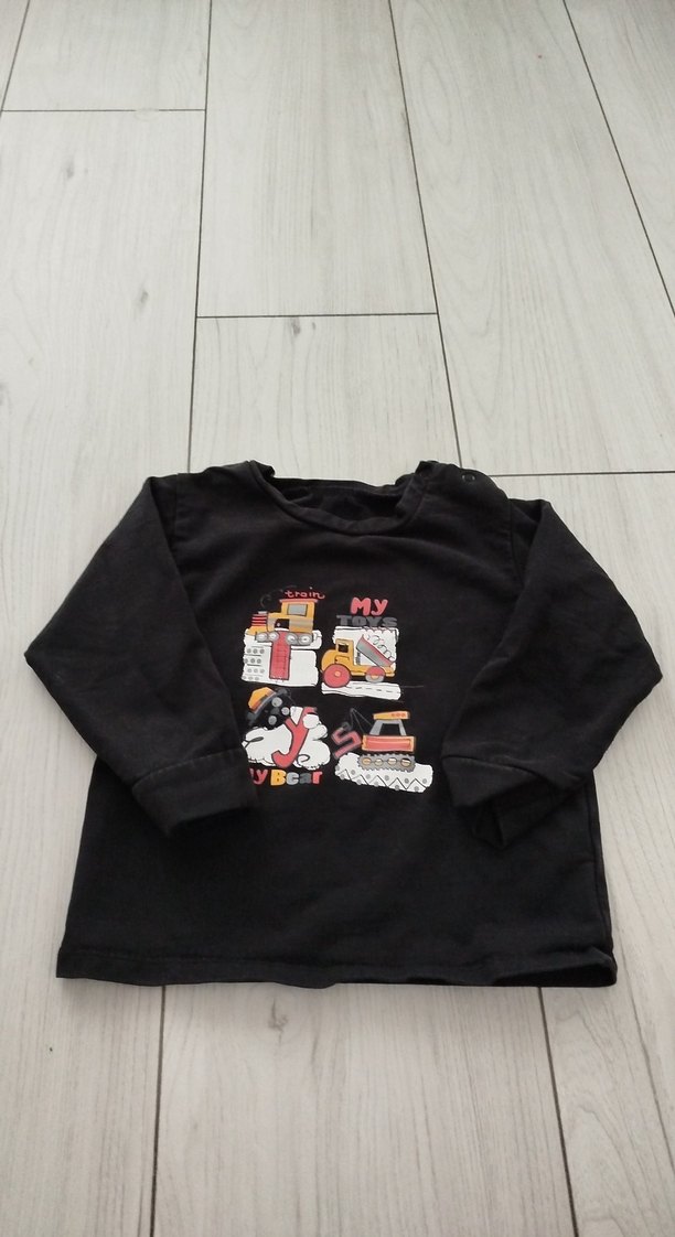 Baskılı Siyah Erkek Çocuk Sweatshirt - Görsel 2