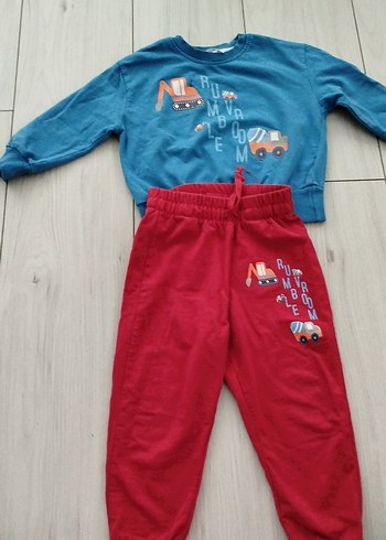 Renkli Baskılı Bebek Erkek Takımı - Görsel 2