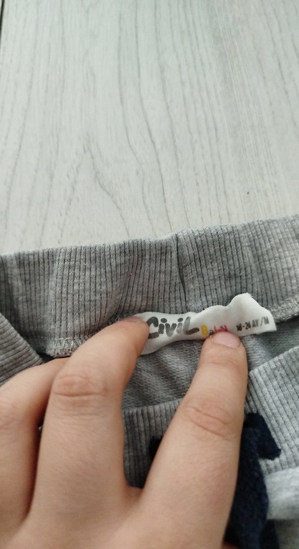 Gri Erkek Çocuk Bol Kesim Baskılı Eşofman - Görsel 2