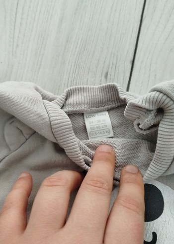 Gri Erkek Bebek Nakışlı Düğmeli Takım - Görsel 4