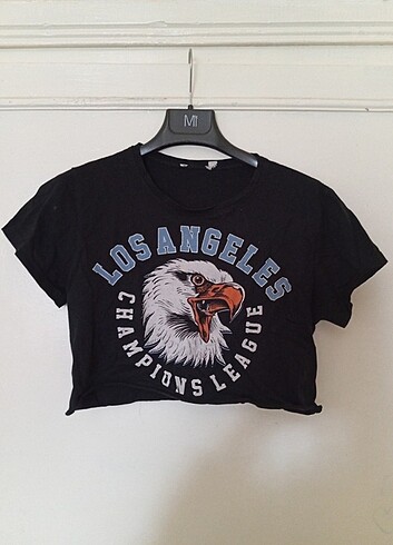 Crop siyah t-shirt 