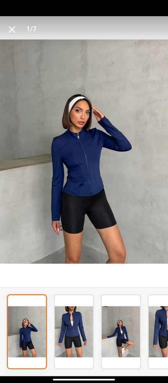 Miss Prova Lacivert Fermuarlı Dik Yaka Sweatshirt - Görsel 2