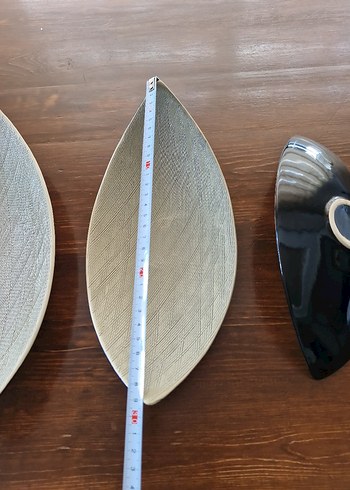 Bej Gri Çağdaş Yaprak Tabak Seti - Görsel 6