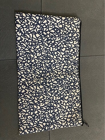 Lacivert desenli clutch