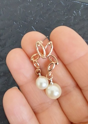 Altın Renkli Boncuklu Çiçek Desenli Kadın Takı Seti - Görsel 3