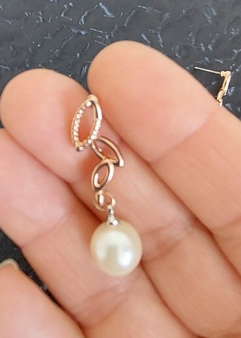 Altın Renkli Boncuklu Çiçek Desenli Kadın Takı Seti - Görsel 2