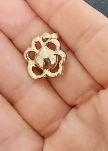 Altın Renkli Boncuklu Çiçek Desenli Kadın Takı Seti - Görsel 6