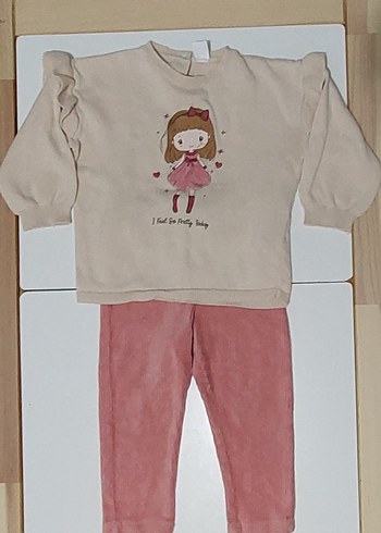 KIZ BEBEK 12-18 AY ALT ÜST TAKIM LCW