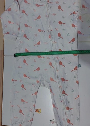 Bebek Kız Baskılı Düğmeli Tulum - Görsel 2