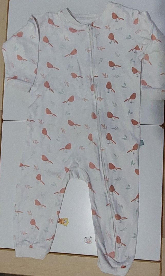 Bebek Kız Baskılı Düğmeli Tulum - Görsel 4