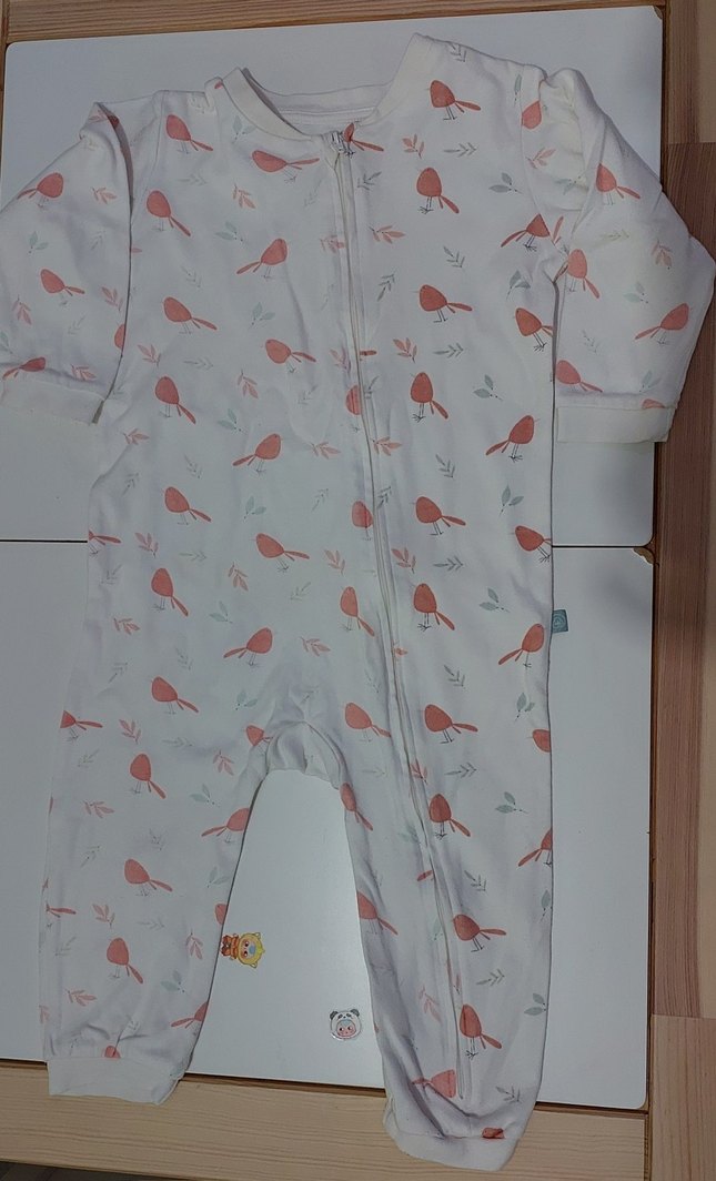 Bebek Kız Baskılı Düğmeli Tulum - Görsel 5