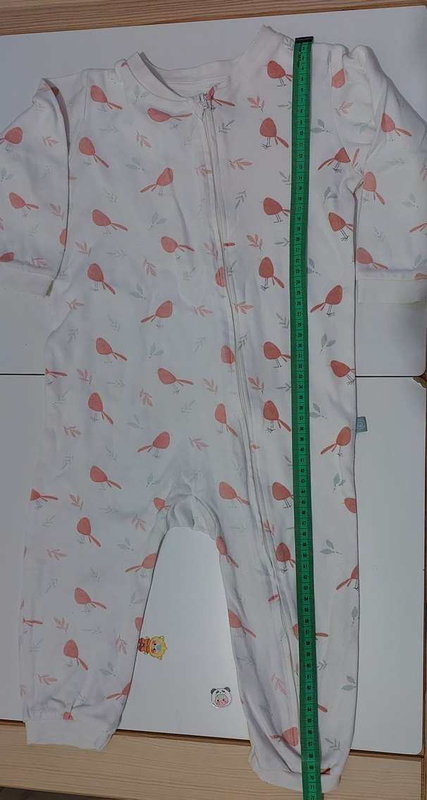 Bebek Kız Baskılı Düğmeli Tulum - Görsel 3