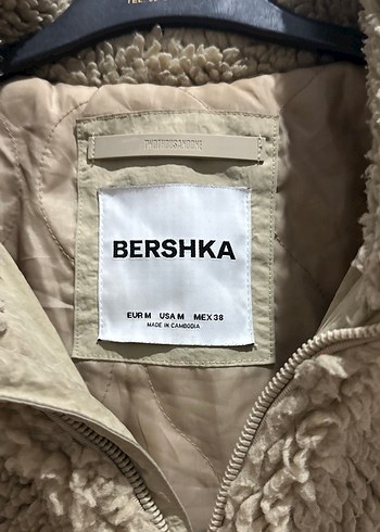 Bershka Kahverengi Peluş Kadın Mont
