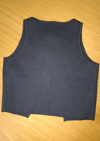 Düğmeli Lacivert Kadın Yelek - Görsel 3