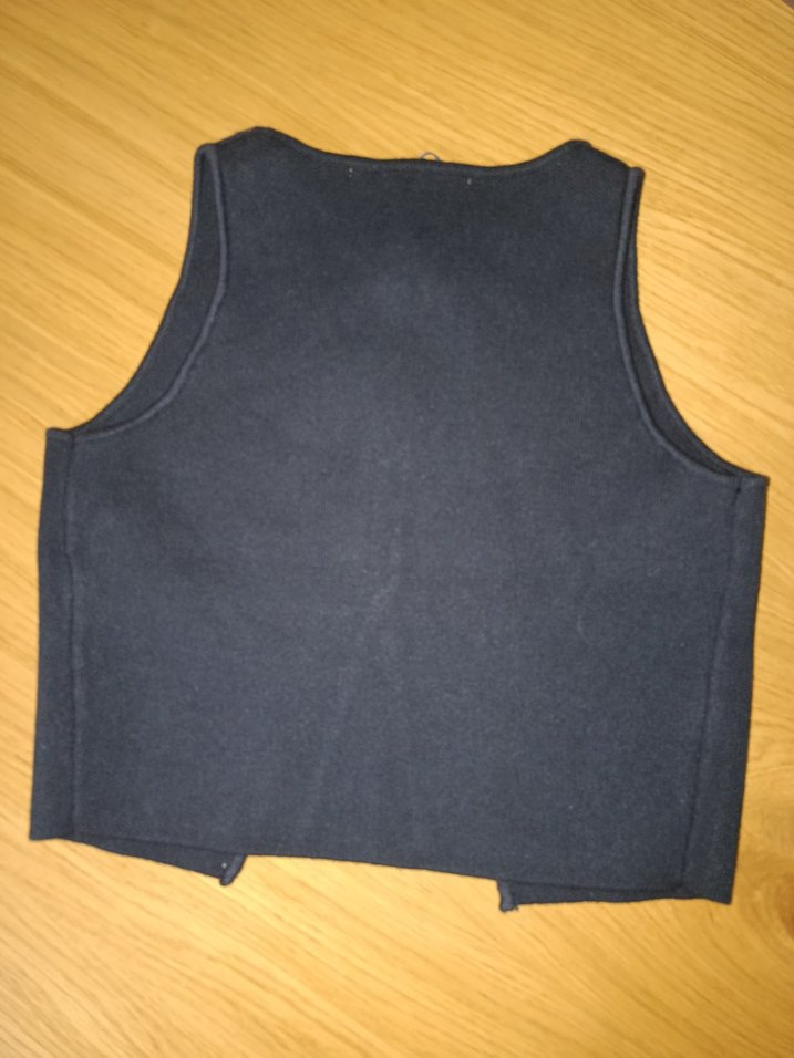 Düğmeli Lacivert Kadın Yelek - Görsel 3