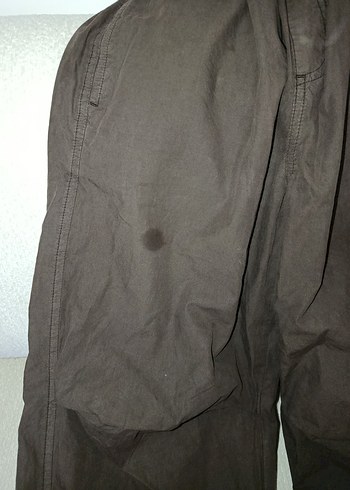 Kadın Kahverengi Keten Bol Kesim Kemerli Pantolon - Görsel 2