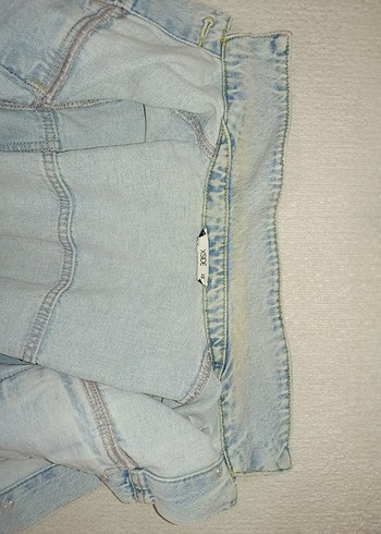 Düğmeli Mavi Midi Denim Ceket - Görsel 3