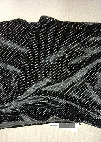 Fermuarlı Siyah Mini Etek - Görsel 2