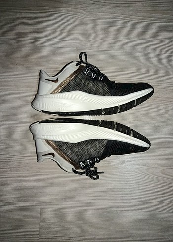 Bayan  Siyah Beyaz Bağcıklı Spor Ayakkabı - Görsel 3