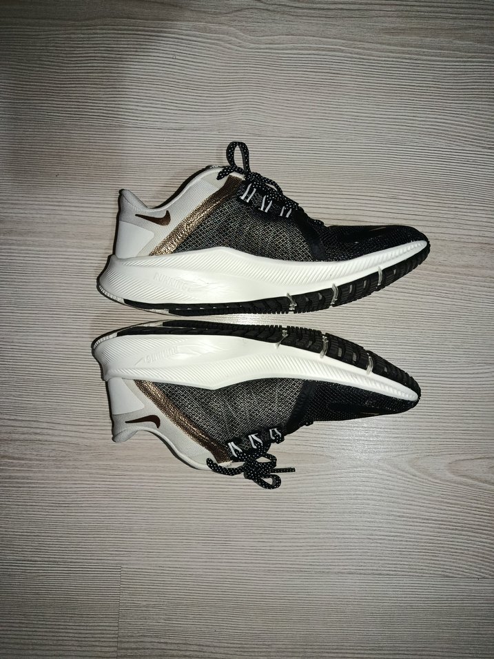 Bayan  Siyah Beyaz Bağcıklı Spor Ayakkabı - Görsel 3