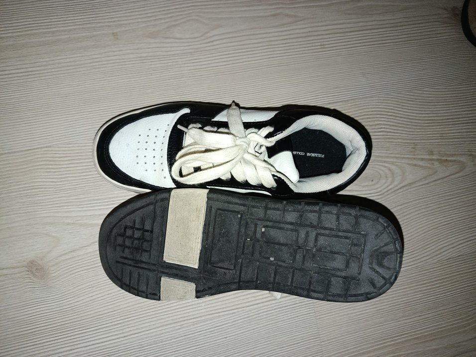 Beyaz Siyah Spor Ayakkabı Stiletto Topuklu - Görsel 5