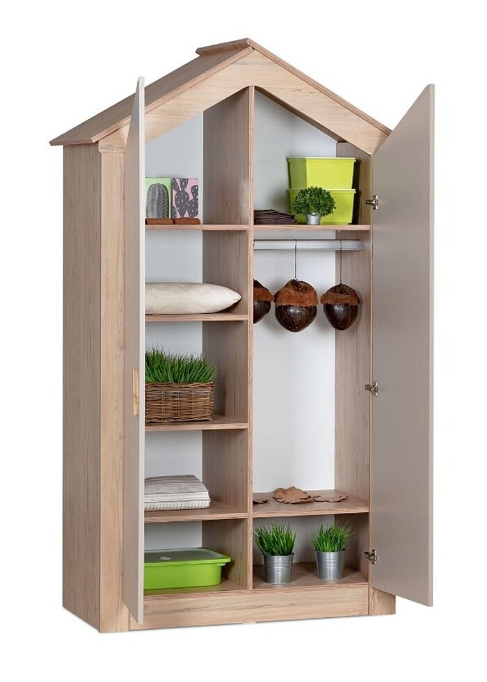 Caploonba iki kapılı, LED lambalı çocuk dolabı - Görsel 3