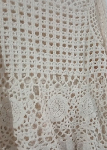 Bohem Tarzı El Örgüsü Dantel Kumas 40 42 beden uyumlu - Görsel 4